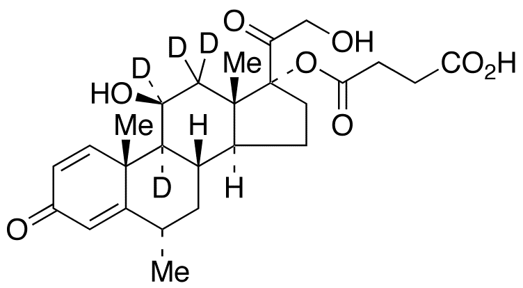 6α-Methyl Prednisolone 17-Hemisuccinate-d4 (major)