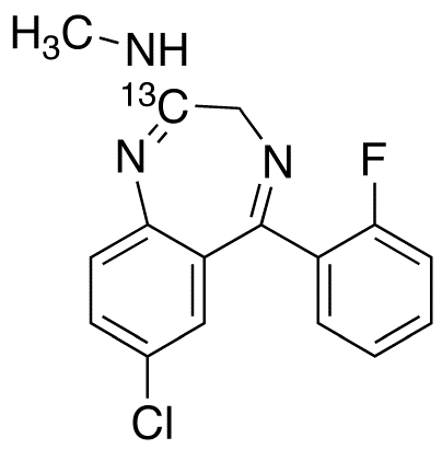 7-Chloro-5-(2-fluorophenyl)-2-methylamino-3H-1,4-benzodiazepine-13C1