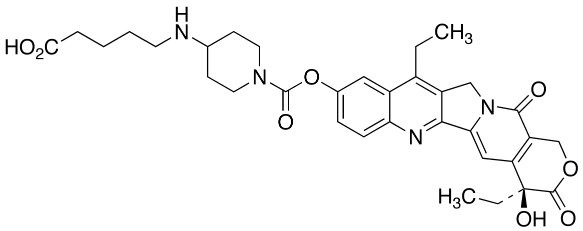 7-Ethyl-10-(4-N-aminopentanoic acid)-1-piperidino)carbonyloxycamptothecin