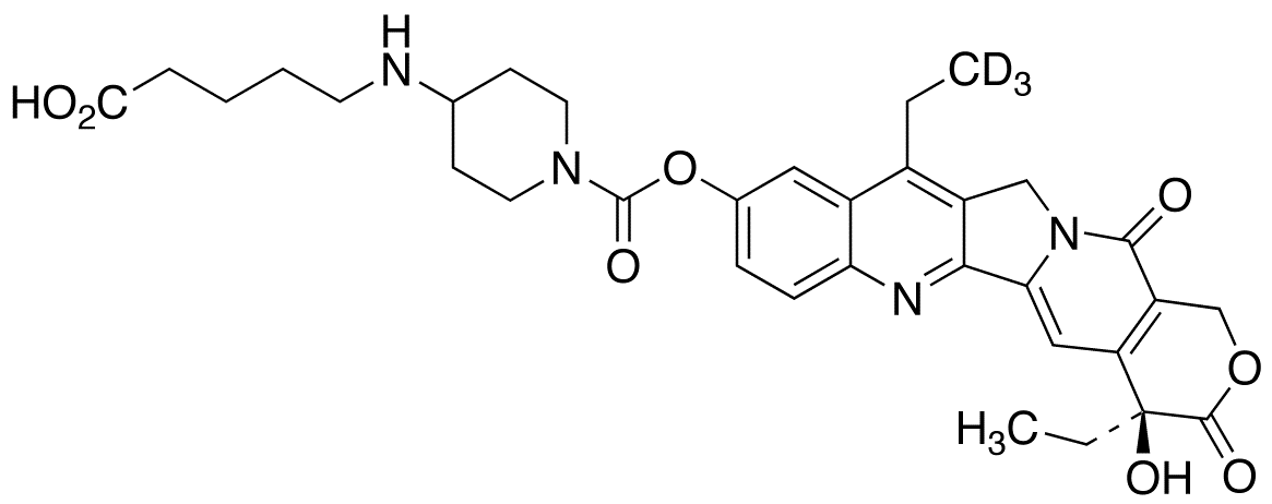 7-Ethyl-10-(4-N-aminopentanoic acid)-1-piperidino)carbonyloxycamptothecin-d3