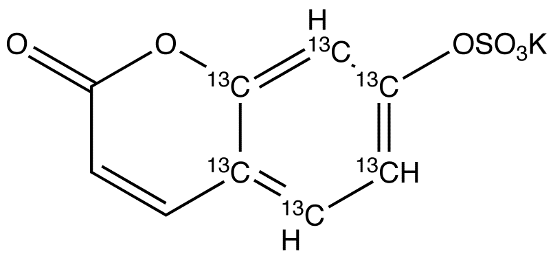 7-Hydroxy Coumarin-13C6 Sulfate Potassium Salt