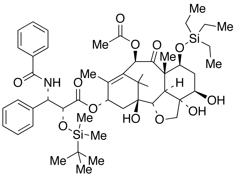 7-O-(Triethylsilyl)-2’-O-tert-butyl(dimethyl)silyl-4-desacetyl-2-debenzoyl-[2,4]oxol Paclitaxel