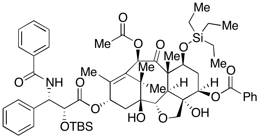 7-O-(Triethylsilyl)-2’-O-tert-butyl(dimethyl)silyl-5-benzoyl-4-desacetyldebenzoyl-[2,4]oxol Paclitaxel