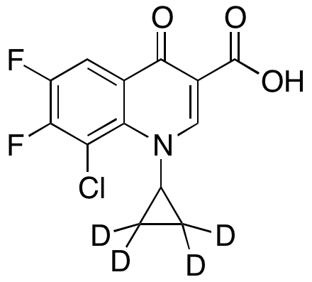 8-Chloro-1-cyclopropyl-6,7-difluoro-1,4-dihydro-4-oxo-3-quinolinecarboxylic Acid-d4