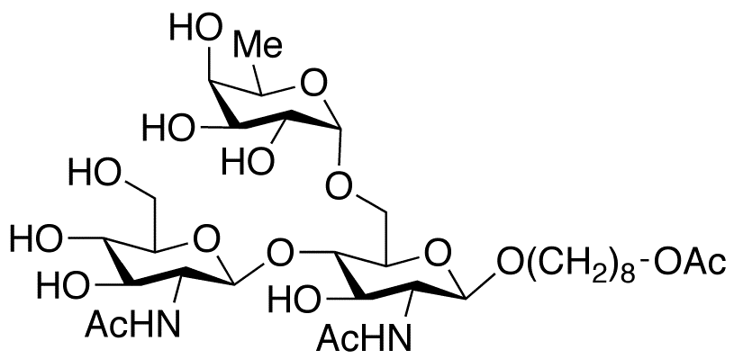 8-Methoxycarbonyloctyl-4-O-(2’-acetamido-2’-deoxy-β-D-glucopyranosyl)-6-O-α-L-fucopyranosyl-2-deoxy-β-D-glucopyranoside