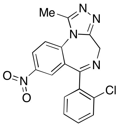 8-Nitro-6-(o-chlorophenyl)-1-methyl-4H-s-triazolo[4,3-a][1,4]benzodiazepine