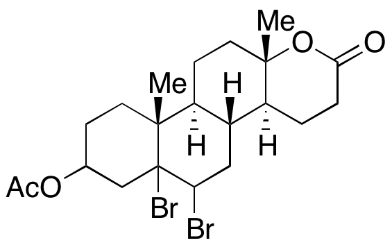 8a,9-Dibromotetradecahydro-2,7-dihydroxy-2,4b-dimethyl-1-phenanthrenepropionic Acid δ-Lactone Acetate