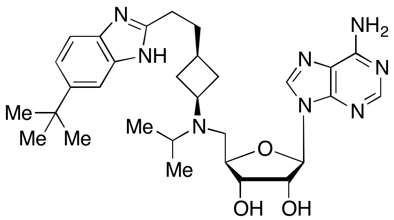 9-[5-Deoxy-5-[[cis-3-[2-[6-(1,1-dimethylethyl)-1H-benzimidazol-2-yl]ethyl]cyclobutyl](1-methylethyl)amino]-β-D-ribofuranosyl]-9H-purin-6-amine