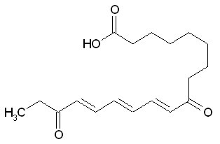 9,16-Dioxo-10,12,14-octadecatrienoic acid