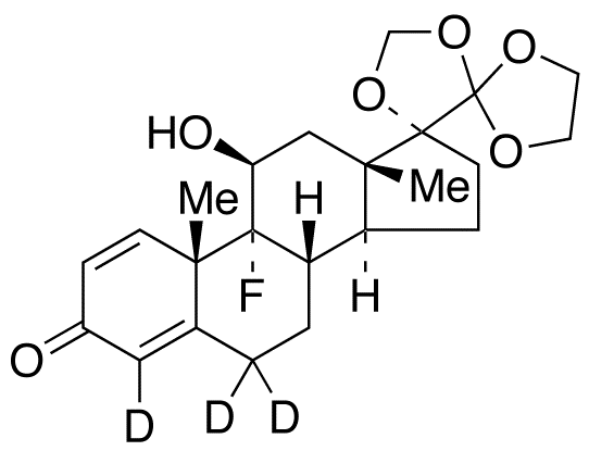 9-Fluoro-11β-hydroxy-17,20:20,21-bis(methylenedioxy)-pregna-1,4-dien-3-one-d3