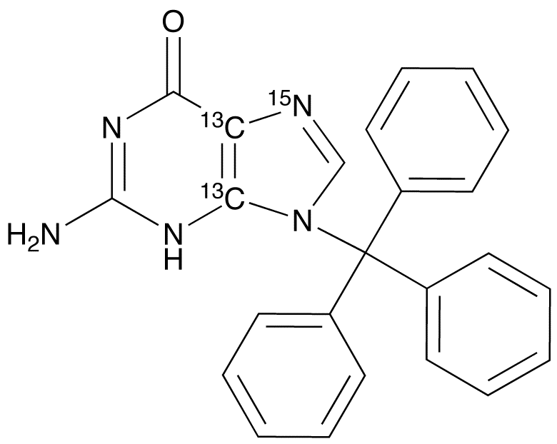 9N-Trityl Guanine-13C2,15N