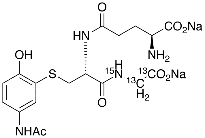 Acetaminophen Glutathione-13C2,15N Disodium Salt