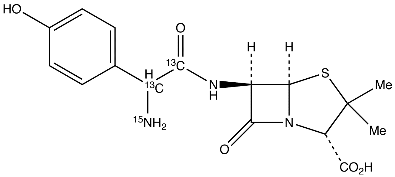 Amoxicillin-13C2,15N (Mixture of Diastereomers)