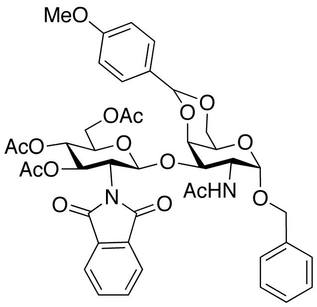 Benzyl 2-(Acetylamino)-2-deoxy-3-O-[3,4,6-tri-O-acetyl-2-deoxy-2-phthalimido-β-D-glucopyranosyl]-4,6-O-(p-methoxy)-benzylidene-α-D-galactopyranoside