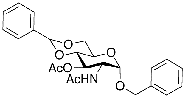 Benzyl 2-Acetamido-4,6-O-benzylidene-2-deoxy-α-D-glucopyranoside 3-Acetate