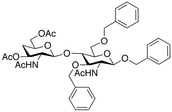 Benzyl 2-Deoxy-2-acetamido-3,6-di-O-benzyl-4-(2’-deoxy-2’-acetamido-3’,6”-O-diacetyl-4’-deoxy-β-D-glucopyranosyl)-β-D-glucopyranoside