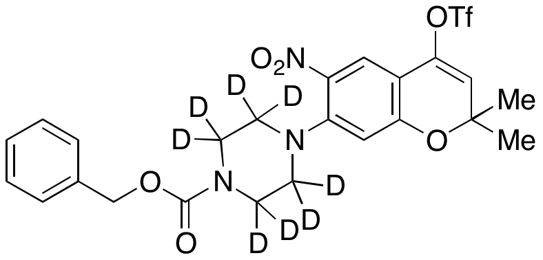 Benzyl 4-(2,2-Dimethyl-6-nitro-4-(((trifluoromethyl)sulfonyl)oxy)-2H-chromen-7-yl)piperazine-1-carboxylate-d8