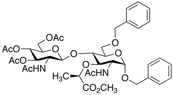 Benzyl 4-O-(2-Acetamido-2-deoxy-3,4,6-Tri-O-acetyl-β-D-glucopyranosl)-N-acetyl-α-D-muramic Acid Methyl Ester