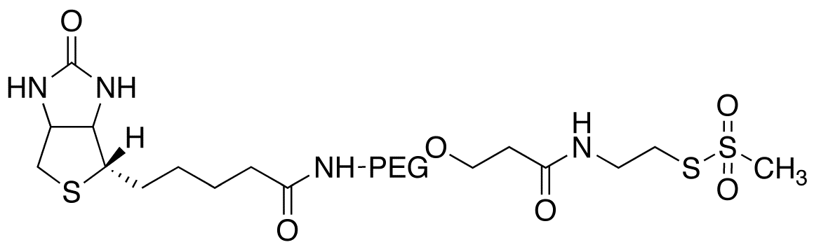 Biotinyl Poly(ethylene glycol)-3400-carboxyaminoethyl Methanethiosulfonate