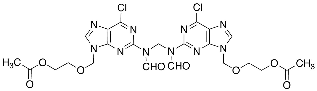 Bis [Acetyl 2-[(2-Formamide-1,6-dihydro-6-chloro-9H-purin-9yl)methoxy]ethyl Ester]