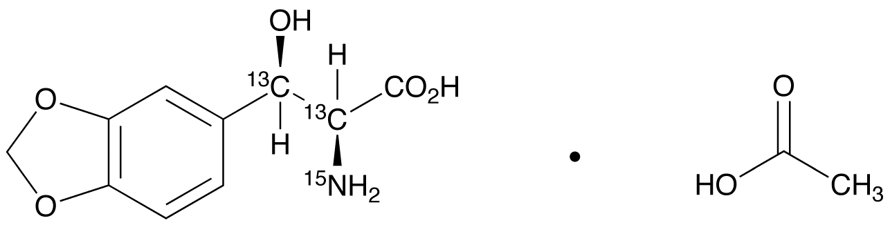 DL-threo-β-(3,4-Methylenedioxyphenyl)serine-13C2,15N Acetate Salt