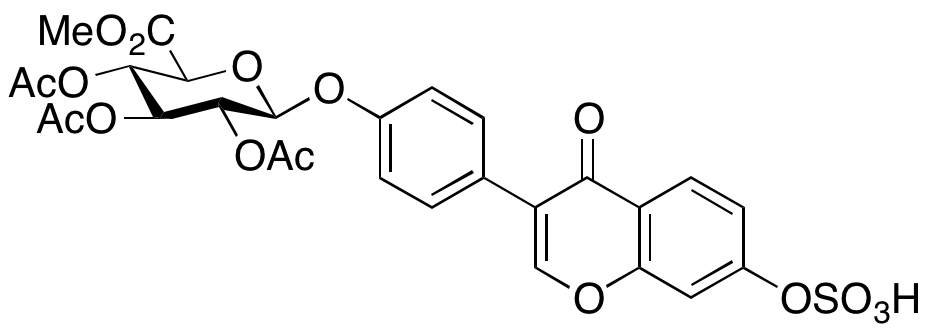 Daidzein 7-Sulfate-4’-[2,3,4-Tri-O-acetyl-β-D-glucuronide Methyl Ester]