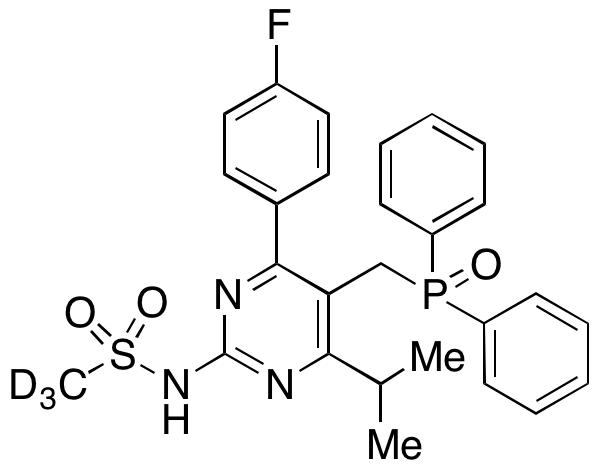 De((3,5-dihydroxyhept-6-enoic Acid)N-methyl) Diphenylphosphinyl Rosuvastatin-d3