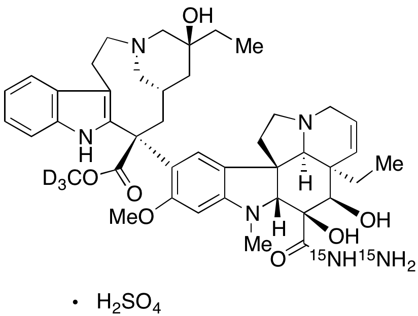 Deacetylvinblastine Hydrazide Sulfate-d3, 15N2