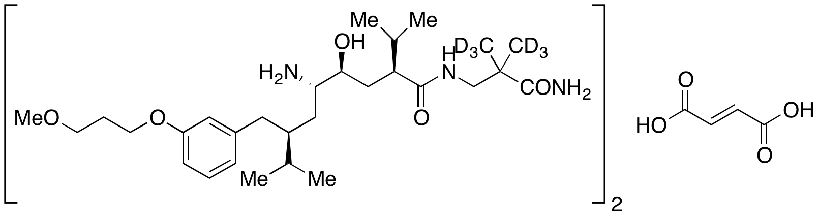 Demethoxy Aliskiren-d6 Fumarate (2:1)