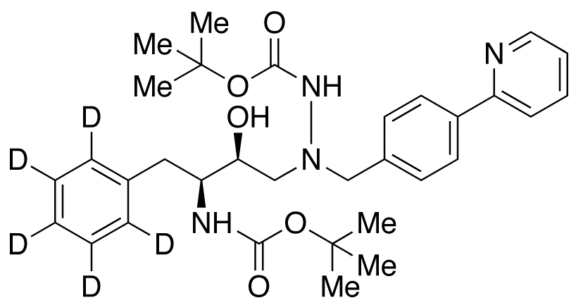 Des-N-(methoxycarbonyl)-L-tert-leucine Bis-Boc Atazanavir-d5