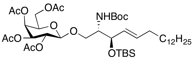 Destearaldehyde-O-tert-butyldimethylsilyl-N-tert-butyloxycarbonyl β-Galactosyl-C18-ceramide Tetraacetate