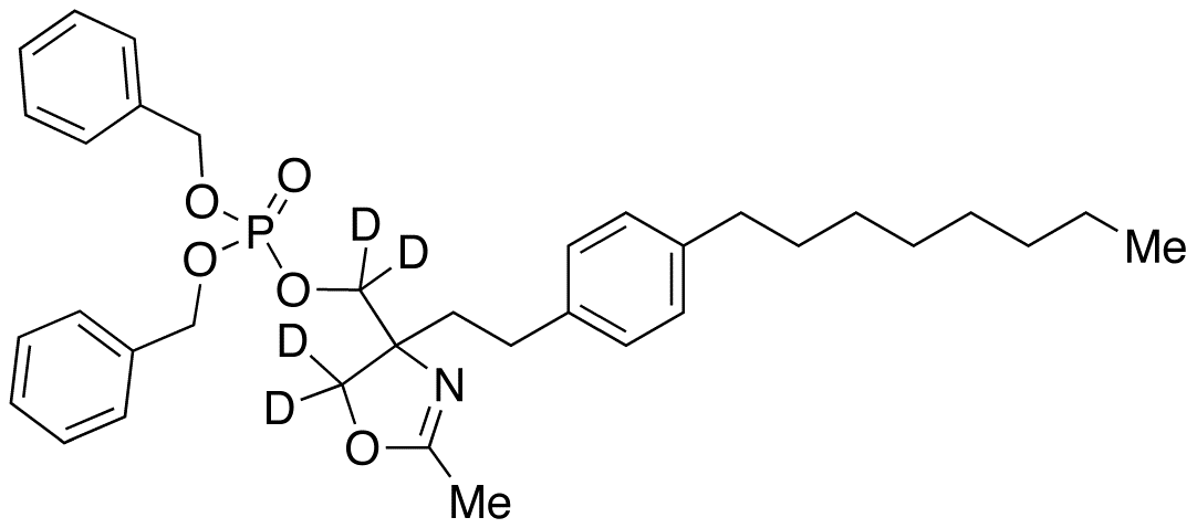 Dibenzyl [2-Methyl-4-[2-(4-octylphenyl)ethyl]-4,5-dihydro-1,3-oxazol-4-yl]methyl-d4 Phosphate