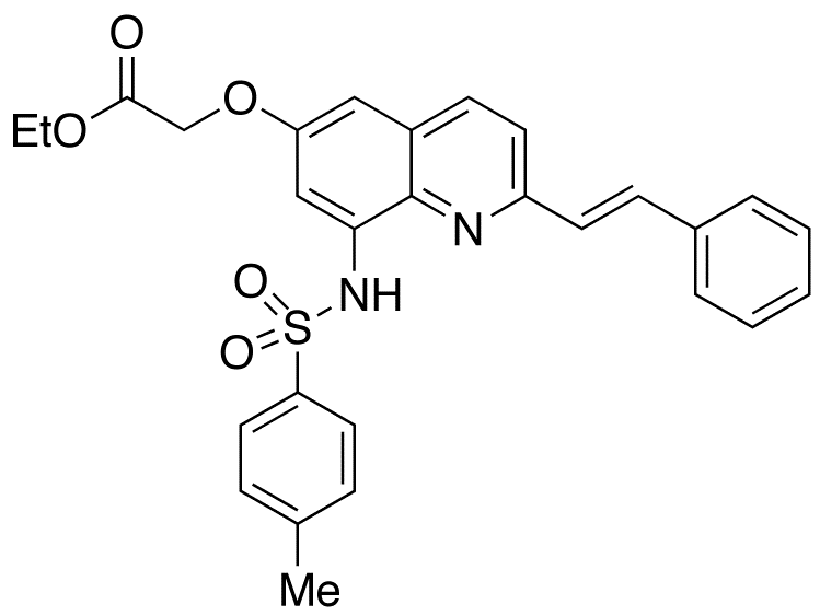 Ethyl 2-(2-[(E)-2-Phenyl-1-ethenyl]-6-quinolyloxy-8-p-toluenesulfonamido)acetate