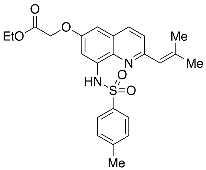 Ethyl 2-[2-(2-Methyl-1-propenyl)-6-quinolyloxy-8-p-toluenesulfonamido)acetate