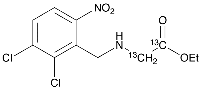 Ethyl 2-(6-Nitro-2,3-dichlorobenzyl)glycine-13C2