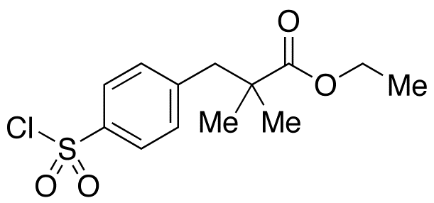 Ethyl 2,2-Dimethyl-3-(4-chlorosulfonylphenyl)propionate