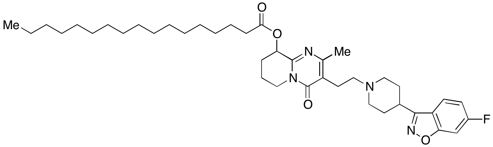 Heptadecanoic Acid 3-[2-[4-(6-Fluoro-1,2-benzisoxazol-3-yl)-1-piperidinyl]ethyl]-6,7,8,9-tetrahydro-2-methyl-4-oxo-4H-pyrido[1,2-a]pyrimidin-9-yl Ester