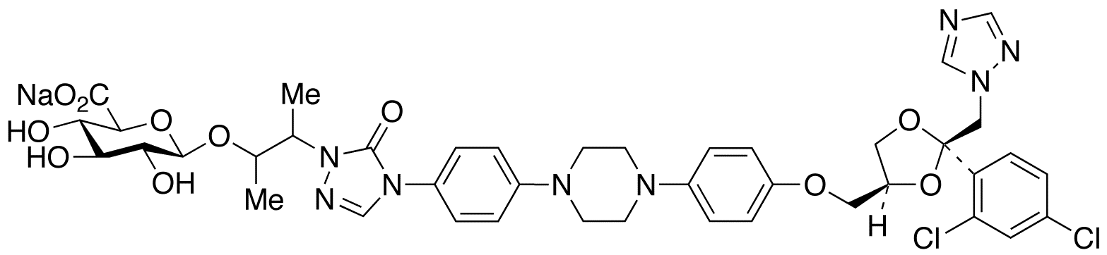 Hydroxy Itraconazole O-β-D-Glucuronide Sodium Salt