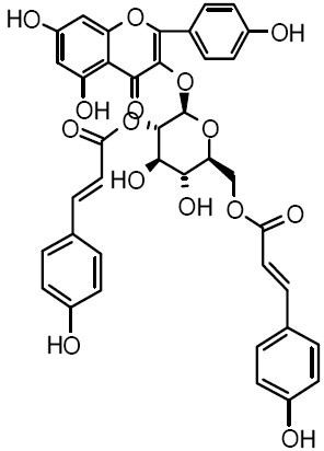 Kaempferol-3-O-(2,6-di-O-trans-p-coumaroyl)-β-D-glucopyranoside