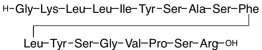 L-Glycyl-L-lysyl-L-leucyl-L-isoleucyl-L-tyrosyl-L-seryl-L-alanyl-L-seryl-L-phenylalanyl-L-leucyl-L-tyrosyl-L-seryl-L-glycyl-L-valyl-L-prolyl-L-seryl-L-arganine