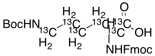 L-Lysine-α-N-fmoc ε-N-T-boc-13C6