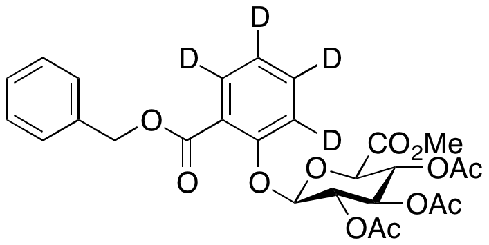 Methyl 1-((2-Benzyloxycarbonxyl)phenyl)-2,3,4-tri-O-acetyl-β-D- glucopyranuronate-d4