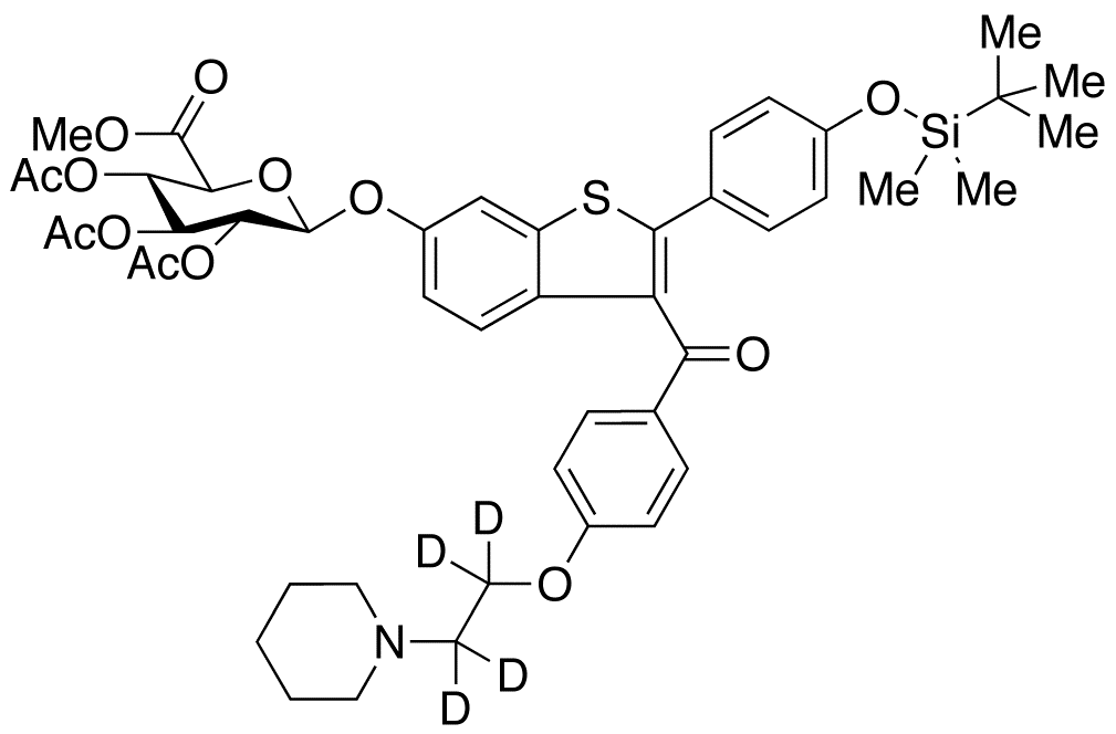 Methyl 1-(4’-tert-Butyldimethylsylyl-6-hydroxyraloxifene-d4)-2,3,4-tri-O-acetyl-β-D-glycopyranuronate