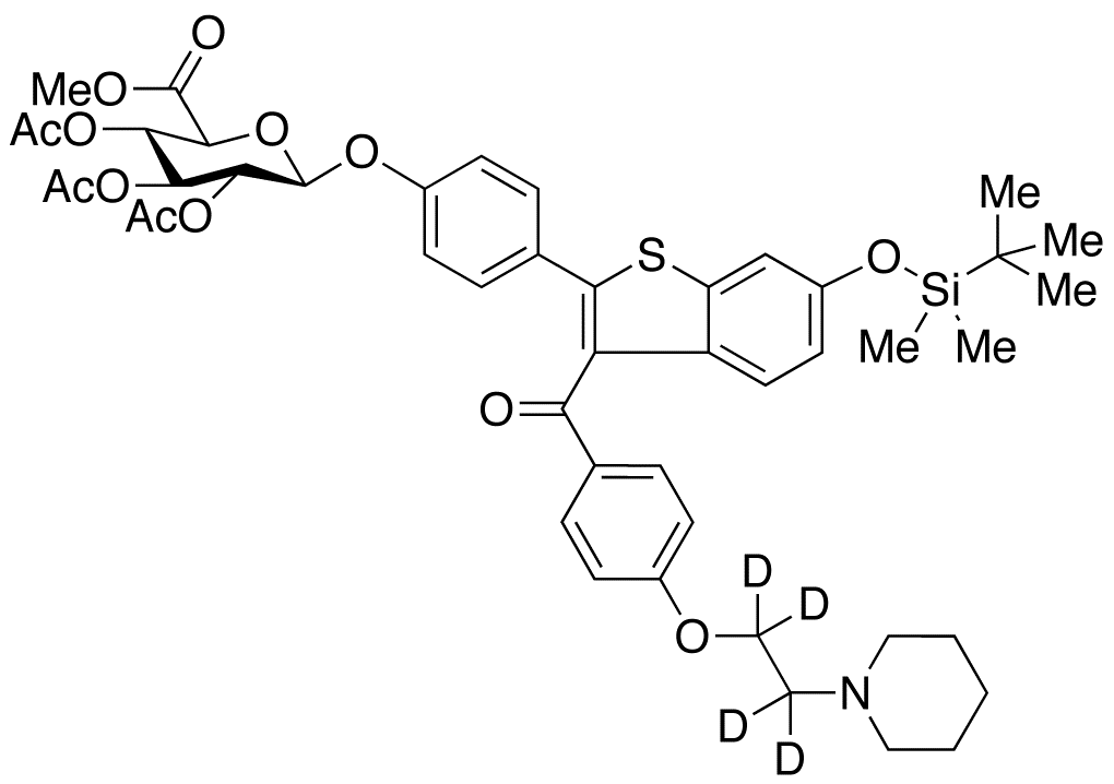 Methyl-1-(6-tert-butyldimethylsylyl-4’-hydroxyraloxifene-d4)-2,3,4-tri-O-acetyl-β-D-glycopyranuronate