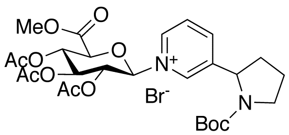 Methyl 2,3,4-Tri-O-acetyl-1-(N’-Boc-nornicotinium)-β-D-glucuronate Bromide