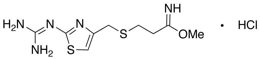 Methyl 3-[[[2-[(Diaminomethylene]amino-4-thiazolyl]methyl]-thio]propionimidate Hyxdrochloride