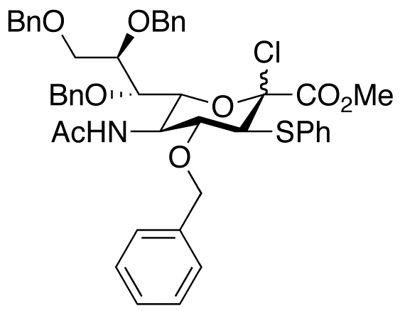 Methyl 5-acetamido-4,7,8,9-tetra-O-benzyl-2-chloro-2,3,5-trideoxy-3-phenylthio-D-erytho-L-gluco-2-nonulopyranosonate