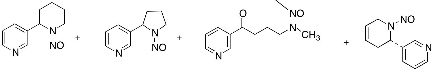 Mixture of  (R,S)-N-Nitroso Anabasine, rac N’-Nitrosonornicotine, 4-(Methylnitrosamino)-1-(3-pyridyl)-1-butanone and (S)-N-Nitroso Anatabine (10μg/mL in Acetonitrile)