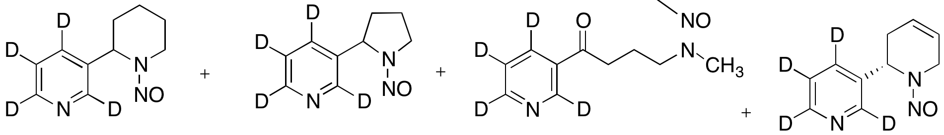 Mixture of  (R,S)-N-Nitroso Anabasine-d4, rac N’-Nitrosonornicotine-d4, 4-(Methylnitrosamino)-1-(3-pyridyl)-1-butanone-d4 and (S)-N-Nitroso Anatabine-d4 (1μg/mL in Acetonitrile)