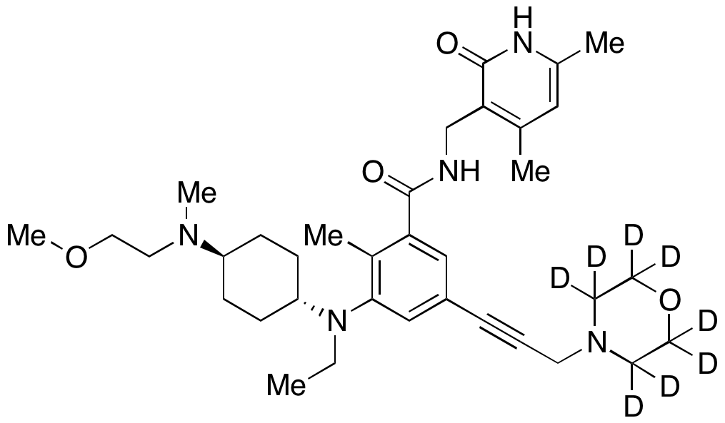 N-[(1,2-Dihydro-4,6-dimethyl-2-oxo-3-pyridinyl)methyl]-3-[ethyl[trans-4-[(2-methoxyethyl)methylamino]cyclohexyl]amino]-2-methyl-5-[3-(4-morpholinyl)-1-propyn-1-yl]-benzamide-d8